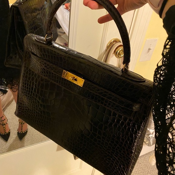 Hermes Kelly 35 crocodile - Picture 7 of 17